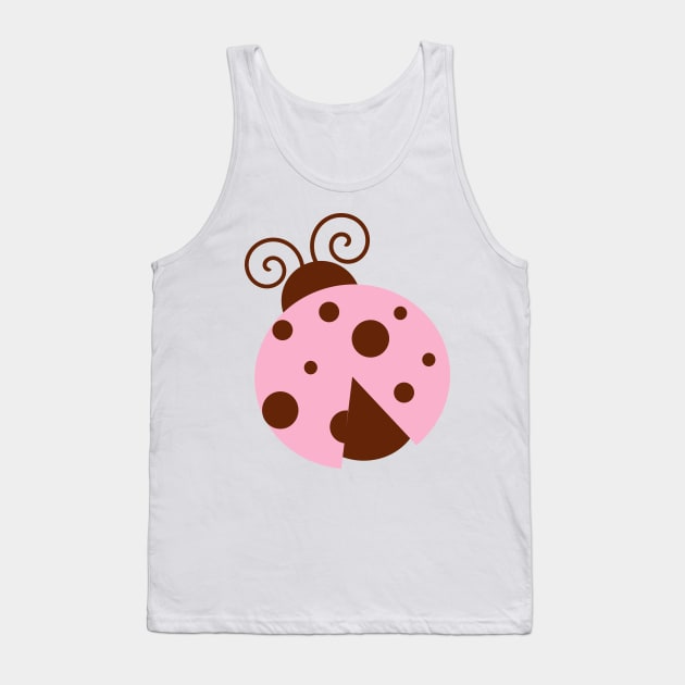 Ladybug, Pink Ladybug, Cute Ladybug, Ladybird Tank Top by Jelena Dunčević